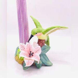 1998 Avon Hummingbird Candleholder w/taper candles NIB
